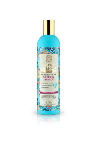 Oblepikha Shampoo for normal and oily hair , Σαμπουάν βαθύς καθαρισμός και φροντίδα , για κανονικά και λιπαρά μαλλιά , 400ml.