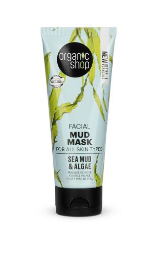 Organic Shop Μάσκα προσώπου με Θαλάσσια Λάσπη για σύσφιξη των πόρων, για όλους τους τύπους δέρματος, 75ml