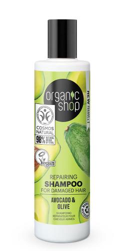Organic Shop, Σαμπουάν Επανόρθωσης, Αβοκάντο & Ελιά, 280ml