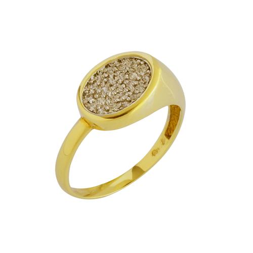 Χρυσό δαχτυλίδι Κ9 chevalier ΚΔ00011 - No 49