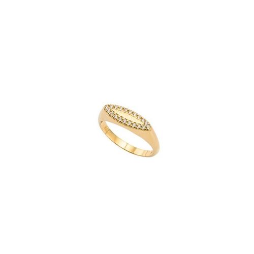 Χρυσό Δαχτυλίδι-Σεβαλιέ με Ζιργκόν 14Κ KD000109 - No 47