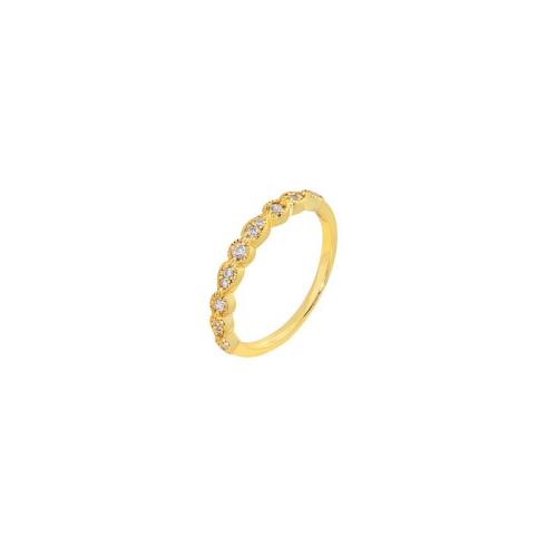 Ασημένιο Επιχρυσωμένο Δαχτυλίδι 925 με Ζιργκόν AD000102 - No 56
