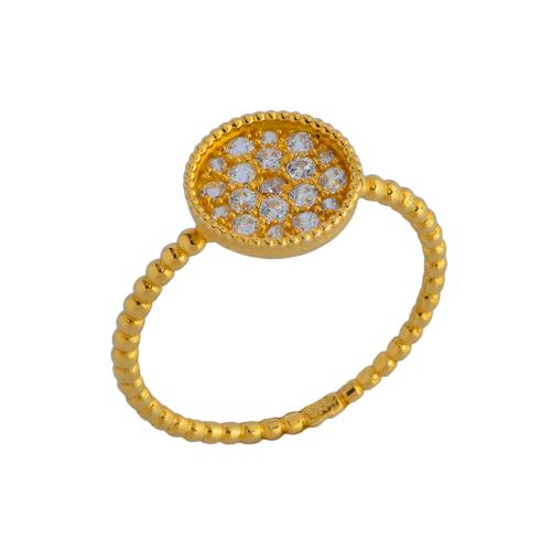 Χρυσό δαχτυλίδι Κ14 με ζιργκόν ΧΔ00013 - No 54