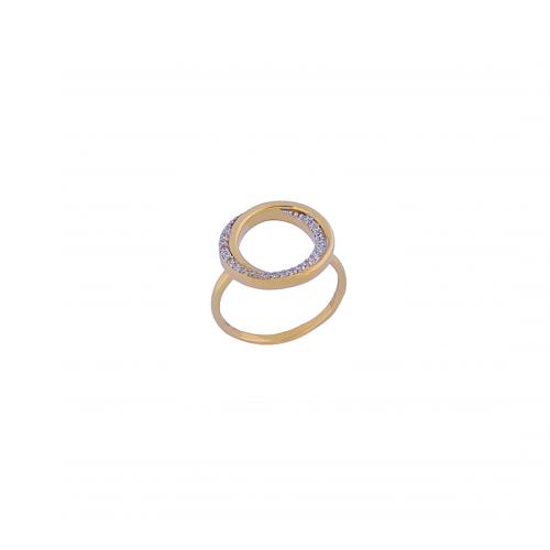 Χρυσό Δαχτυλίδι KD00079 με ζιργκόν 14κ - 53.5