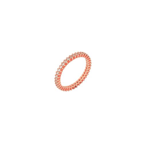 Ροζ Επιχρυσωμένο Δαχτυλίδι 925 AD00049 - No 53
