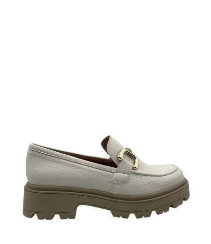 Loafers eco leather με διακοσμητικό - Μπέζ