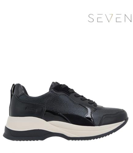 Seven sneakers με συνδυασμό χρωμάτων - Μαύρο