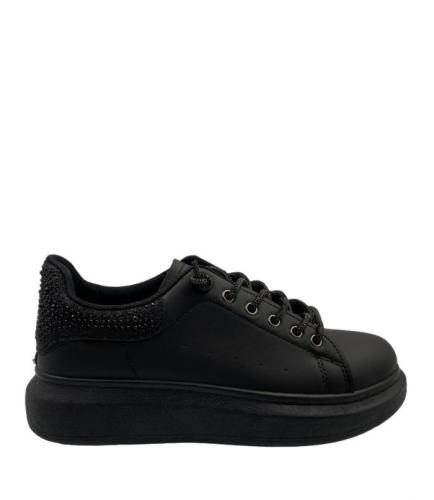 Sneakers με λεπτομέρεια strass - Μαύρο