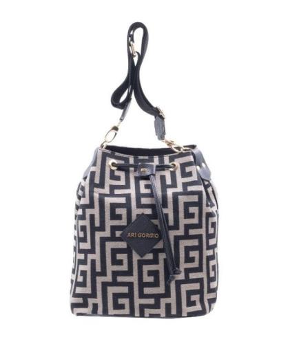 Τσάντα πουγκί με ιδιαίτερο pattern - Μπέζ