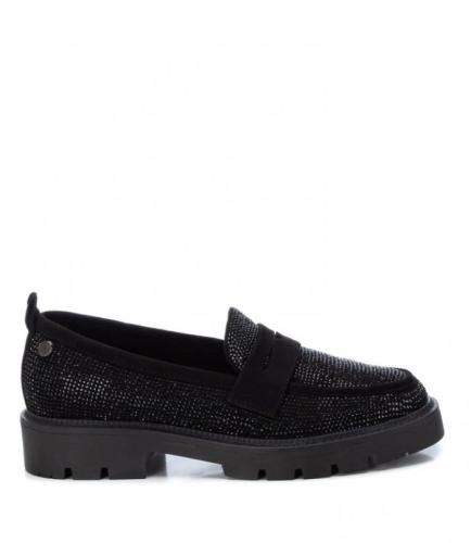 XTI suede loafers με strass - Μαύρο