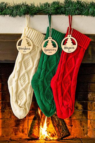 3 Κάλτσες Αγ. Βασίλη με Ονόματα, Santa Stocking