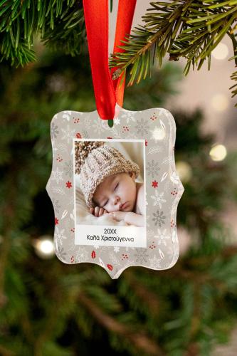 Cute Christmas Newborn, Στολίδι Δέντρου Με Φωτογραφία