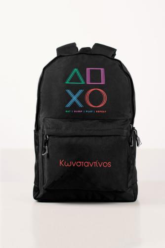 Σχολική Τσάντα Δημοτικού-Γυμνασίου-Λυκείου, Μαύρο Χρώμα, Gaming, BackPack