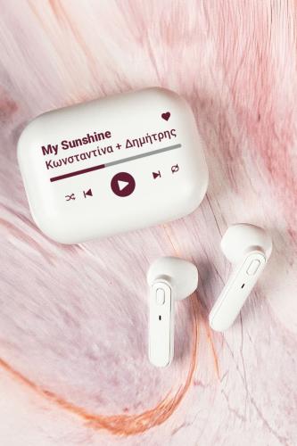 Earbud Bluetooth Handsfree Ακουστικά με Θήκη Φόρτισης & Σχέδιο Love Song