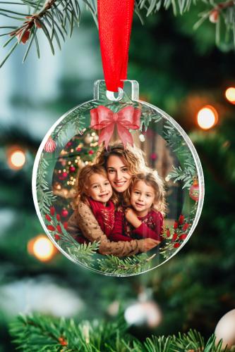 Στολίδι Χριστουγεννιάτικου Δέντρου με Φωτογραφία, Christmas Joy