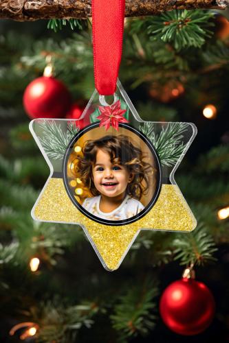 Στολίδι Χριστουγεννιάτικου Δέντρου με Φωτογραφία, Star Child