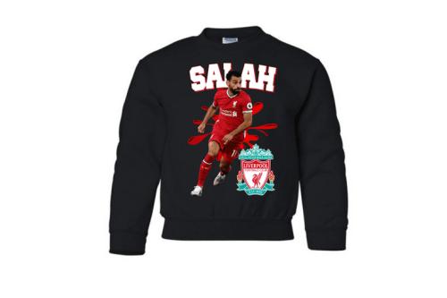 Παιδικό φούτερ Salah Liverpool ΜΑΥΡΟ
