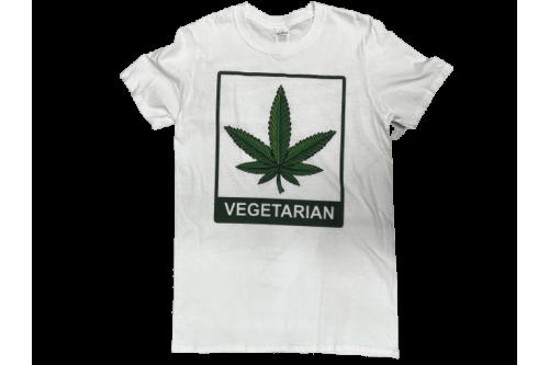 Tshirt Vegetarian ΛΕΥΚΟ