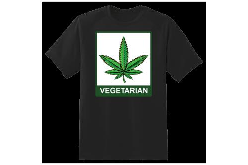 Tshirt Vegetarian ΜΑΥΡΟ