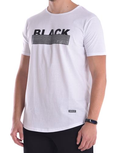 Ανδρικό t-shirt με στάμπα σε λευκό χρώμα