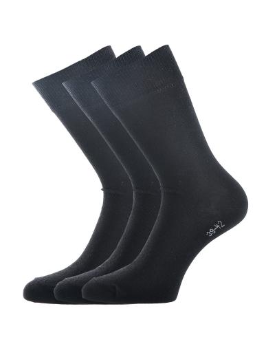 Βαμβακερή casual κάλτσα 3 pack σε μαύρο χρώμα