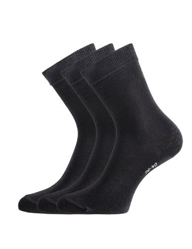 Βαμβακερή casual κάλτσα 3 pack σε μαύρο χρώμα No 36-40