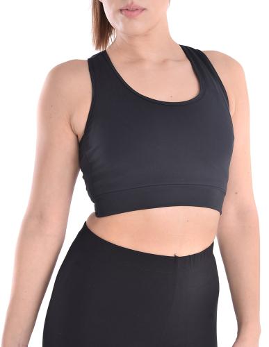 Γυναικείο αθλητικό dry fit μπουστάκι σε μαύρο (off black) χρώμα