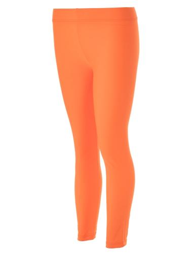 Γυναικείο αθλητικό κολάν ματ metallic σε πορτοκαλί χρώμα