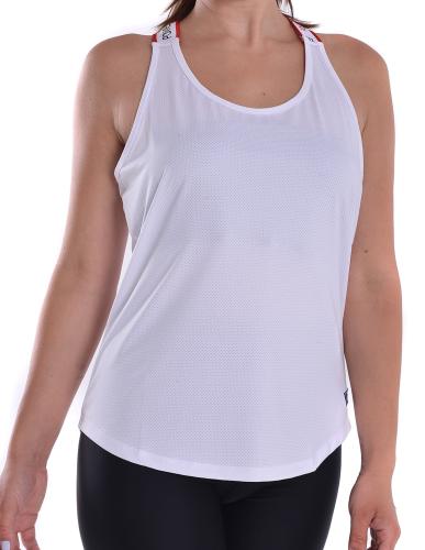 Γυναικείο αθλητικό μπλουζάκι σε λευκό χρώμα