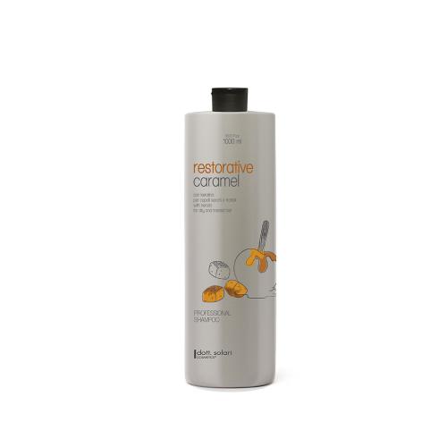 Dott.solari Professional Shampoo Caramel Επαγγελματικό Σαμπουάν Επανόρθωσης με Κερατίνη - 1lt (Για ξηρά & Επεξεργασμένα Μαλλιά)