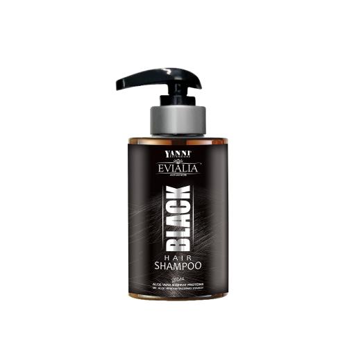Evialia Black Shampoo Χρωμοσαμπουάν Με Πρωτεΐνες Σιταριού & Aloe Vera Χωρίς αμμωνία και οξειδωτικό - 300ml
