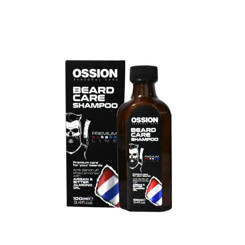 Ossion Beard Care Shampoo Argan Premium Barber Line Σαμπουάν Με Έλαιο Αργκάν & Πικραμύγδαλου - 100ml