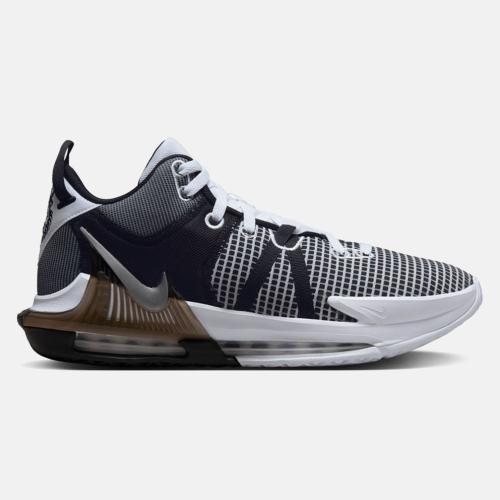 Nike LeBron Witness 7 Ανδρικά Μπασκετικά Παπούτσια DM1123-100 WHITE/METALLIC SILVER-BLACK