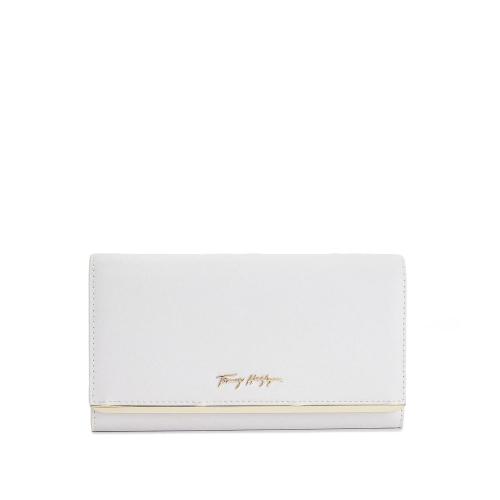 Γυναικείο Πορτοφόλι Tommy Hilfiger Modern Flap Wallet AW0AW11772 YAF Λευκό