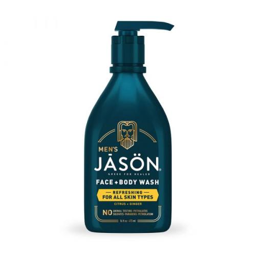 Jason Men's Σαπούνι Προσώπου/Σώματος με Κίτρο & Ginger 473 ml