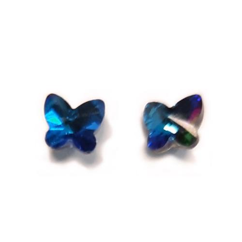 Le Bijoux Vert Υποαλλεργικά Σκουλαρίκια Ατσάλινα Blue Butterfly Crystal