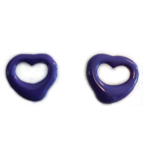 Le Bijoux Vert Υποαλλεργικά Σκουλαρίκια Επάργυρα Hearts Purple