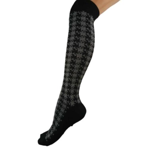 Γυναικεία κάλτσα μέχρι το γόνατο με σχέδιο | 316C ΓΚΡΙ