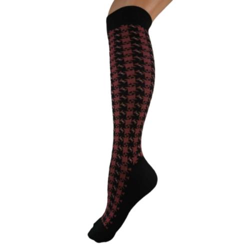 Γυναικεία κάλτσα μέχρι το γόνατο με σχέδιο | 316C ΣΑΠΙΟ ΜΗΛΟ