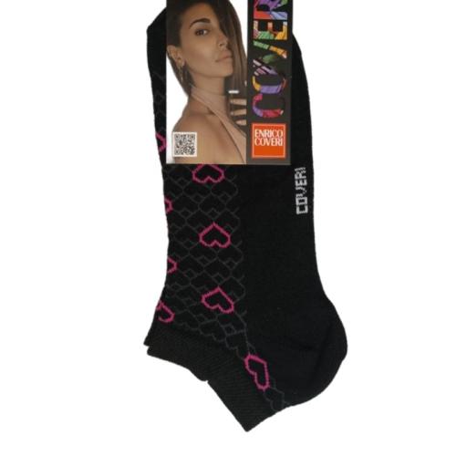 Τερλίκι κάλτσα Γυναικεία με 'Καρδιές' σχέδιο | 16ASS ΜΑΥΡΟ-ΦΟΥΞΙΑ