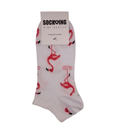 Τερλίκι κάλτσα Γυναικεία με σχέδιο Flamingo | S80420 ΛΕΥΚΟ