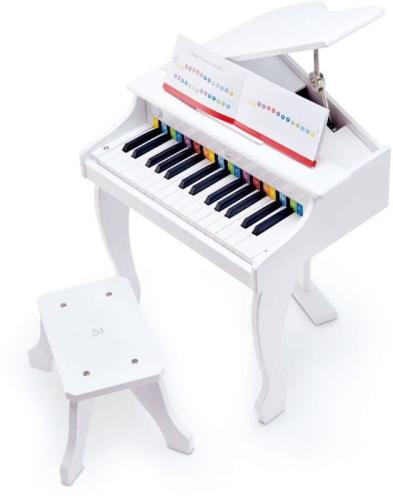 Hape Early Melodies Ξύλινο Πιάνο 30 Κλειδιά Deluxe-White (E0338)