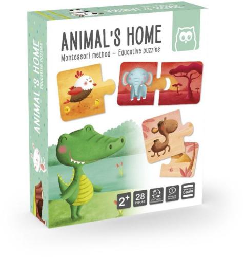 Eurekakids P&M Πάζλ Ζωάκια Animal's Home-Montessori (483017)