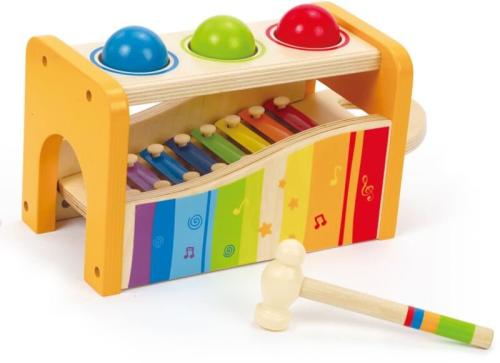 Hape Early Melodies Pound & Tap Bench Με Ξυλόφωνο Και Μπάλες (E0305AG53)