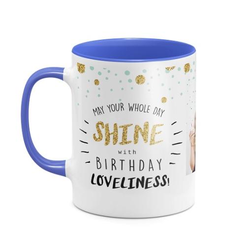 Shine with Birthday Loveliness - Κούπα Μπλε Απλή