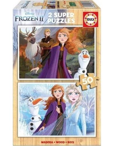 Παζλ Ξύλινο Educa Frozen II 2 x 50pcs - 18086