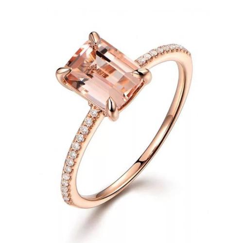 Μονόπετρο δαχτυλίδι Pink ασήμι 925º
