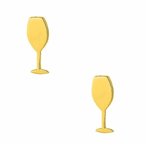 Σκουλαρίκια Wine Glass από χρυσό Κ14