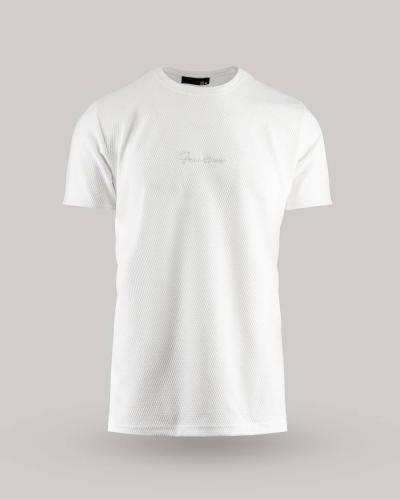 Ανδρικό T-Shirt (Freedom) με ανάγλυφο ύφασμα (Λευκό)