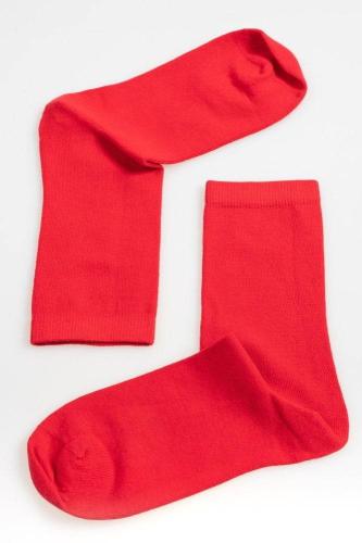 Μονόχρωμες κάλτσες ψηλές (Κόκκινο)